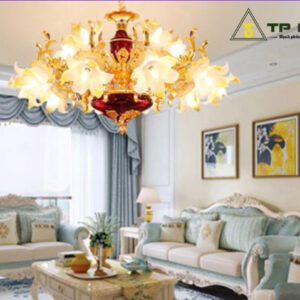 Đèn Chùm rượu vang đỏ 15 tay DC0004